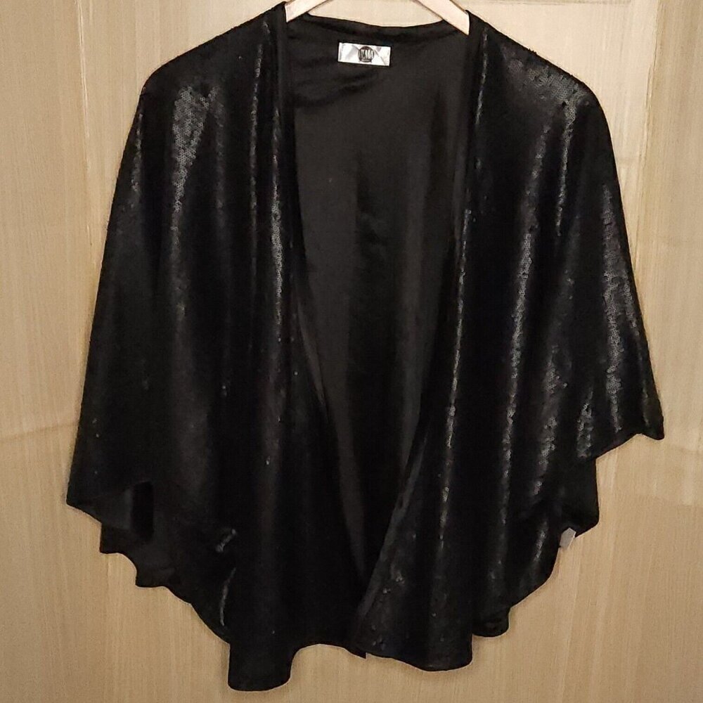 Hema Black Sequin Heavyweight Open Kimono One Size